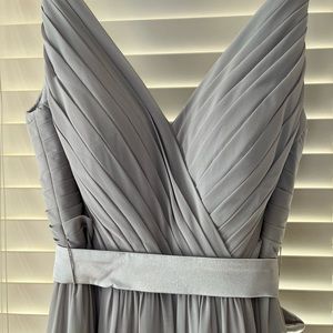 Azizie Prom dress/bridesmaid dress, silver, size 6